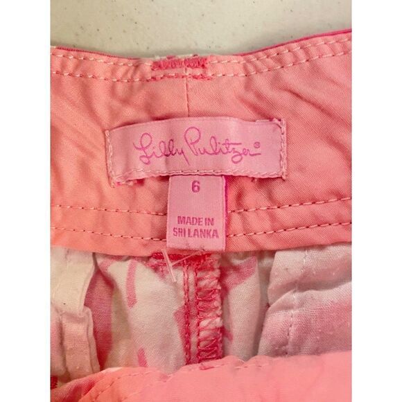 Lilly Pulitzer Pink Dragonfly Scalloped Shorts Size 6 - Picture 5 of 5